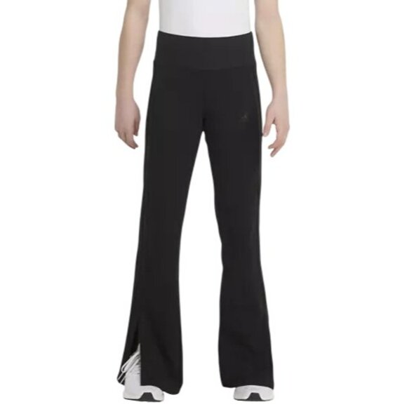 Adidas Vented Leggins Flare Legs Pants Girls Size XS (6/6X) Black NEW - Picture 3 of 13